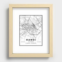 Hanoi tourist map Recessed Framed Print