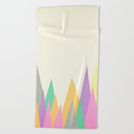 Pastel Peaks Beach Towel