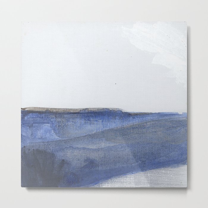 Minimalist Blue Landscape II Metal Print