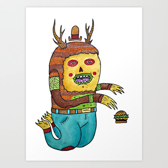 Burger time. Art Print