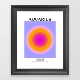 Aquarius Gradient Print Framed Art Print