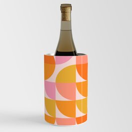 Mid Century Mod Geometry in Pink and Orange Wine Chiller