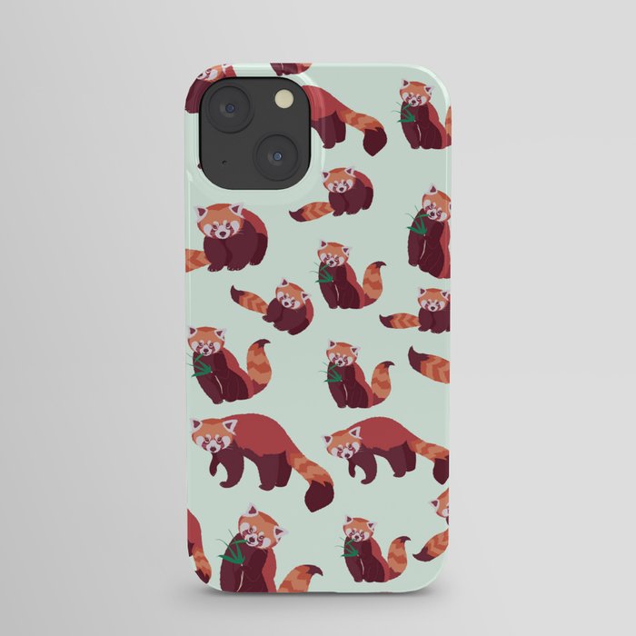 Red Panda Pattern iPhone Case