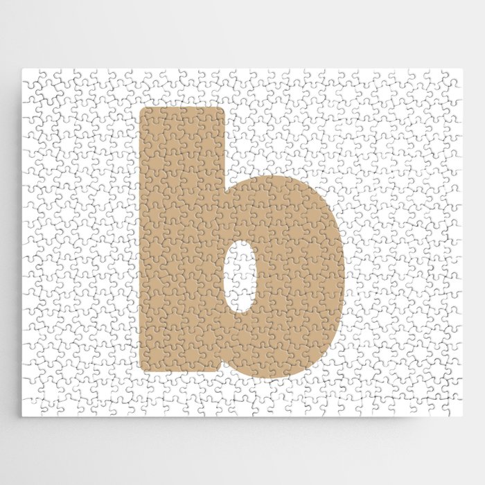 b (Tan & White Letter) Jigsaw Puzzle