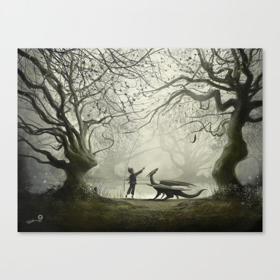 The Boy And His Dragon Canvas Print