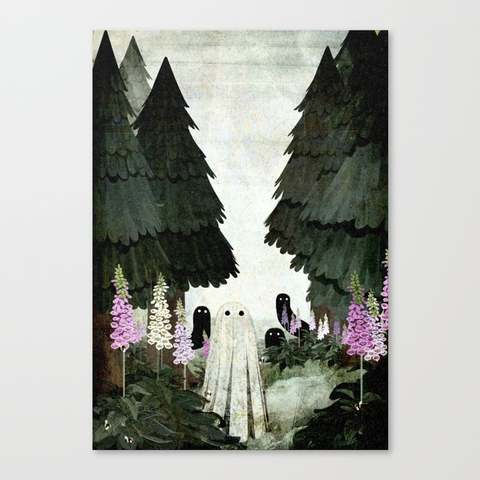 Foxglove Ghosts Canvas Print