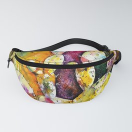 Colorful Cactus Abstract-Barbara Chichester Fanny Pack