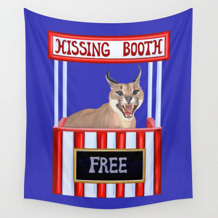 Caracal Hissing Booth Free Hisses Wall Tapestry