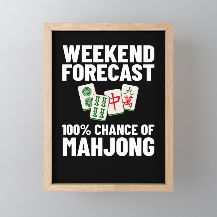 Mahjong Game Mah Jongg Online Player Tile Framed Mini Art Print