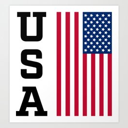 American Flag USA Patriotic Art Print