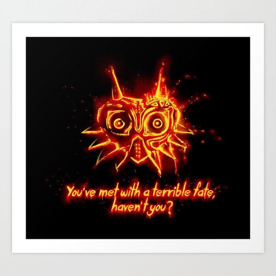 Majora's Mask Fire Art Print
