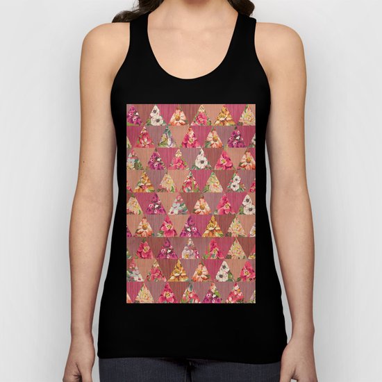 GEOMETRIC MODERN FLOWERS Unisex Tank Top