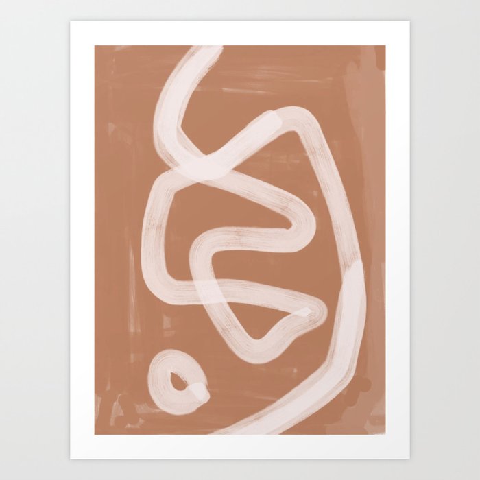 Minimal abstract terracotta Art Print