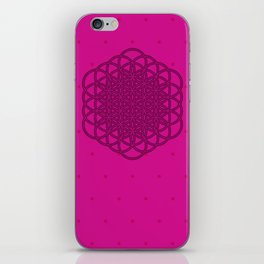 Pink Yoga Mat w/ Sacred geometry design iPhone Skin