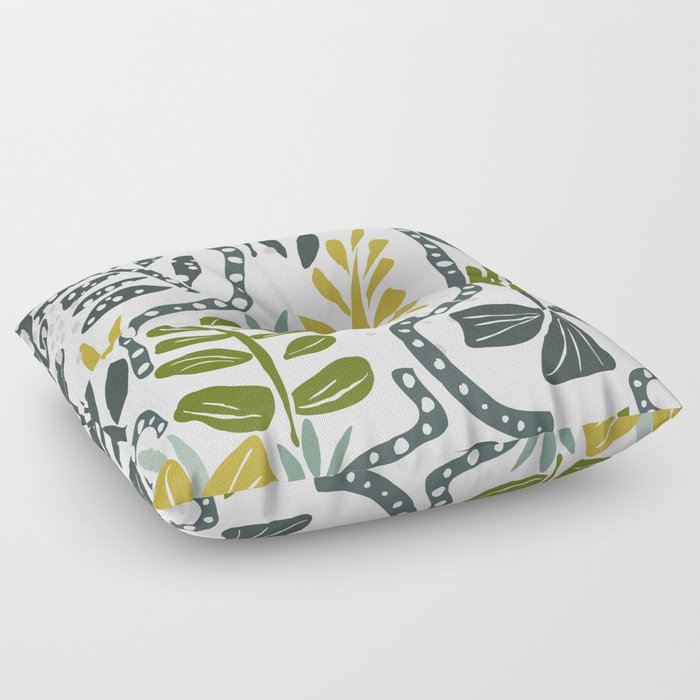 Cozy collection: mix and match happy florals Leaf love Floor Pillow