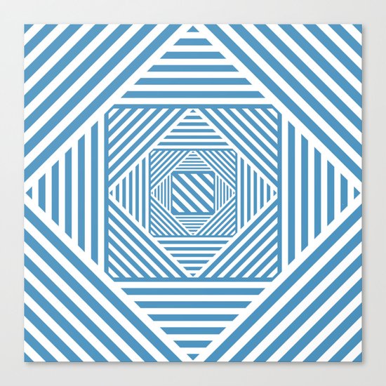 Blue & White Secret Passage Canvas Print