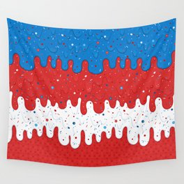 Melting Ice Cream Cone - 4th of July Wall Tapestry