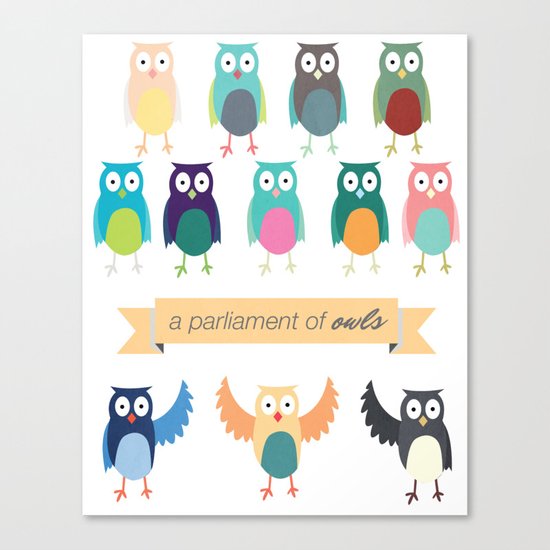 A Parliament of Owls Canvas Print