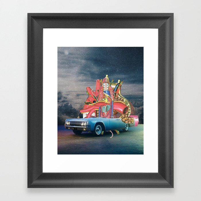 the anatomy of the ride Framed Art Print