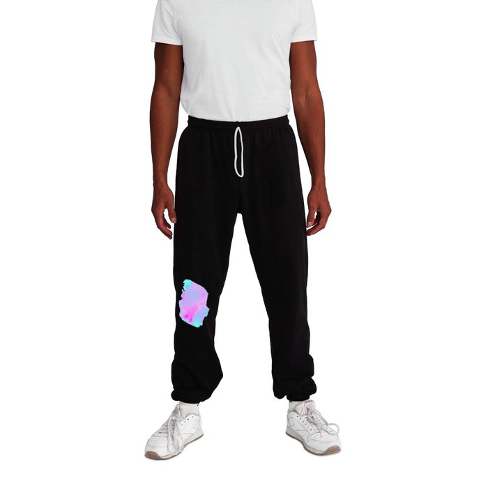 turquoise pink abstract stain Sweatpants
