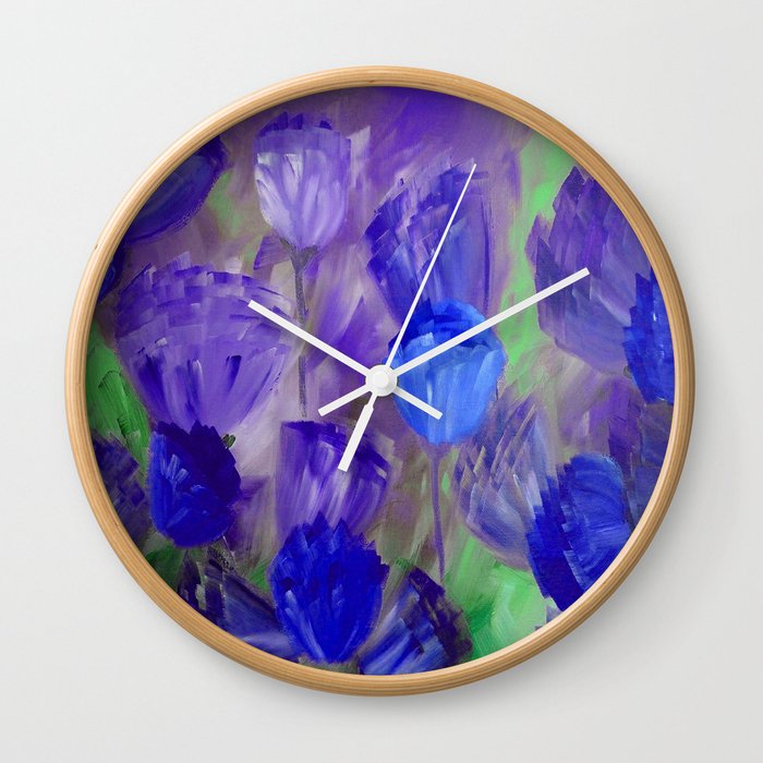 Breaking Dawn in Shades of Deep Blue and Purple Wall Clock