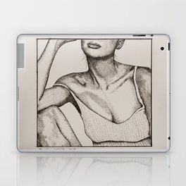 Girl in the Sun Sketch by Monika Laptop Skin