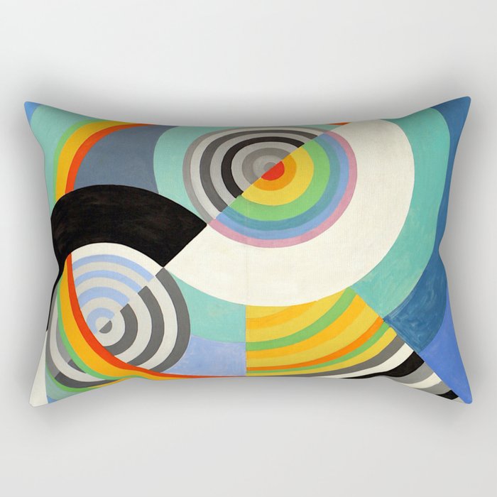 Robert Delaunay - Rythme no 3 - Rhythm no 3 - Abstract Colorful Art Rectangular Pillow