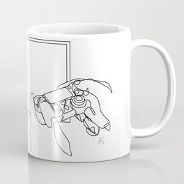 " Gaming Collection " - Hands Holding Gamepads In Front Of Tv Coffee Mug