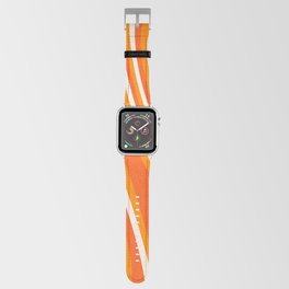 Deep Orange Groovy Swirls Abstract Design Apple Watch Band