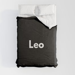 Leo, Leo Sign, Black Comforter