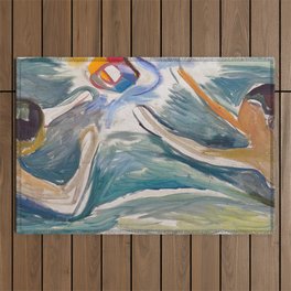 Edvard Munch - Meeting in Space Outdoor Rug