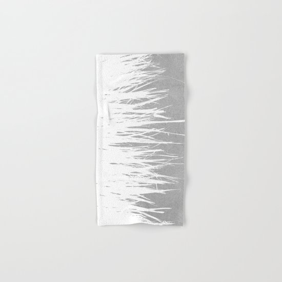 Concrete Fringe White Side Hand & Bath Towel