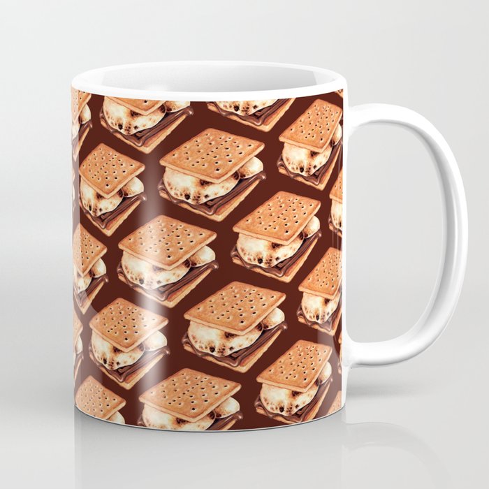 S'mores Pattern - Brown Coffee Mug