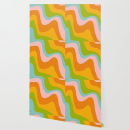 Retro Summer Swirl Wave #5 #minimal #decor #art #society6 Wallpaper