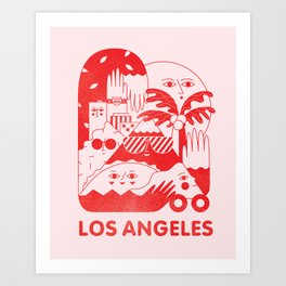 LOS ANGELES LOVE Art Print