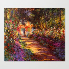 Garden Path at Giverny - Claude Monet 1902 Canvas Print