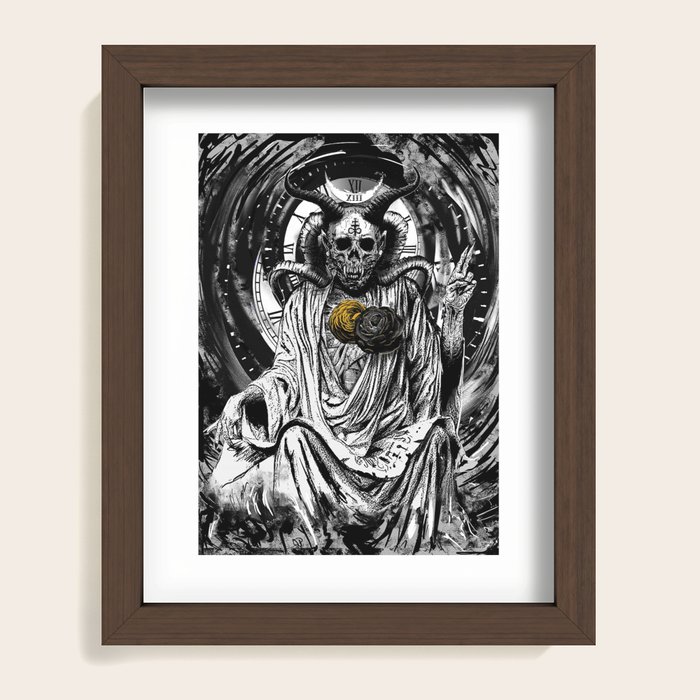 Dark Occult Satan Recessed Framed Print