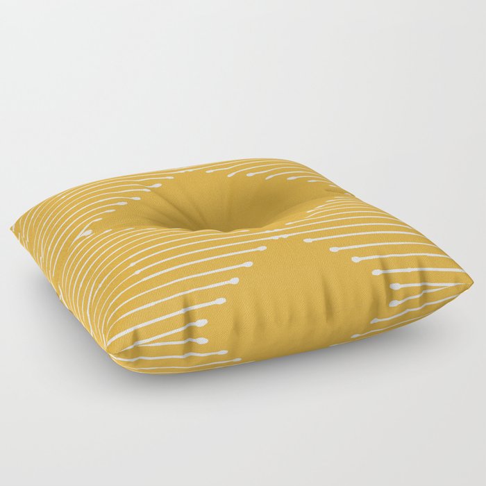 Geo Yellow Floor Pillow
