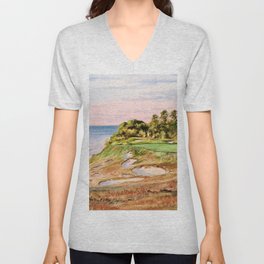 Whistling Straits Golf Course 17th hole V Neck T Shirt