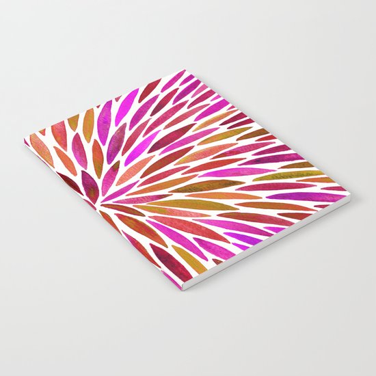 Pink Watercolor Burst Notebook