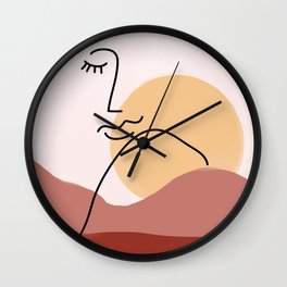 Lady On The Rise Wall Clock