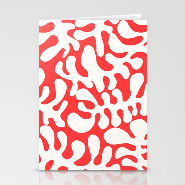 White Matisse cut outs seaweed pattern 19 Stationery Cards