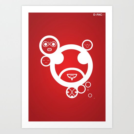 RED - Type Face Art Print