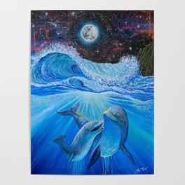 Dolphin Healing Poster