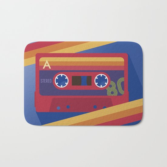 80s Retro Tape Deck Bath Mat