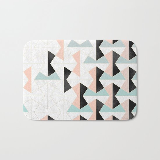 Mixed Material Tiles Bath Mat