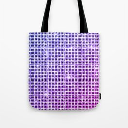 Shiny Disco Ball Blue to Purple Tote Bag