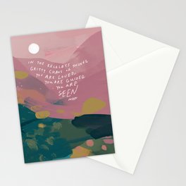 "You Are Loved, You Are Guided, You Are Seen." Stationery Card