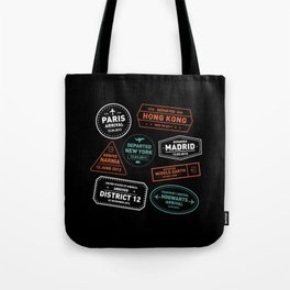 Love To Travel Stamps Tote Bag