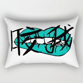 Bite Me (blue) Rectangular Pillow